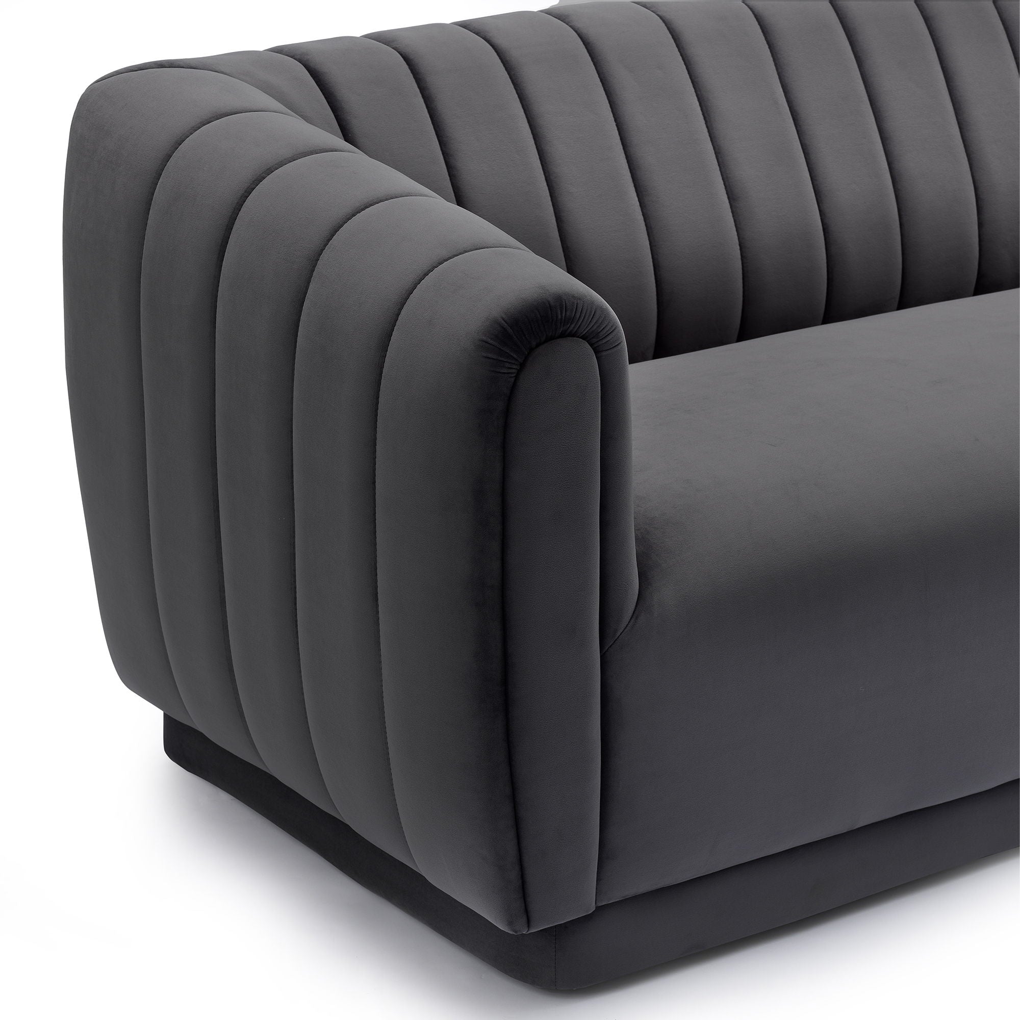 Kinsley - Modern Velvet Sofa - Premium Stationary Sofas from Armen Living - Just $1382.50! Shop now at brett interiors
