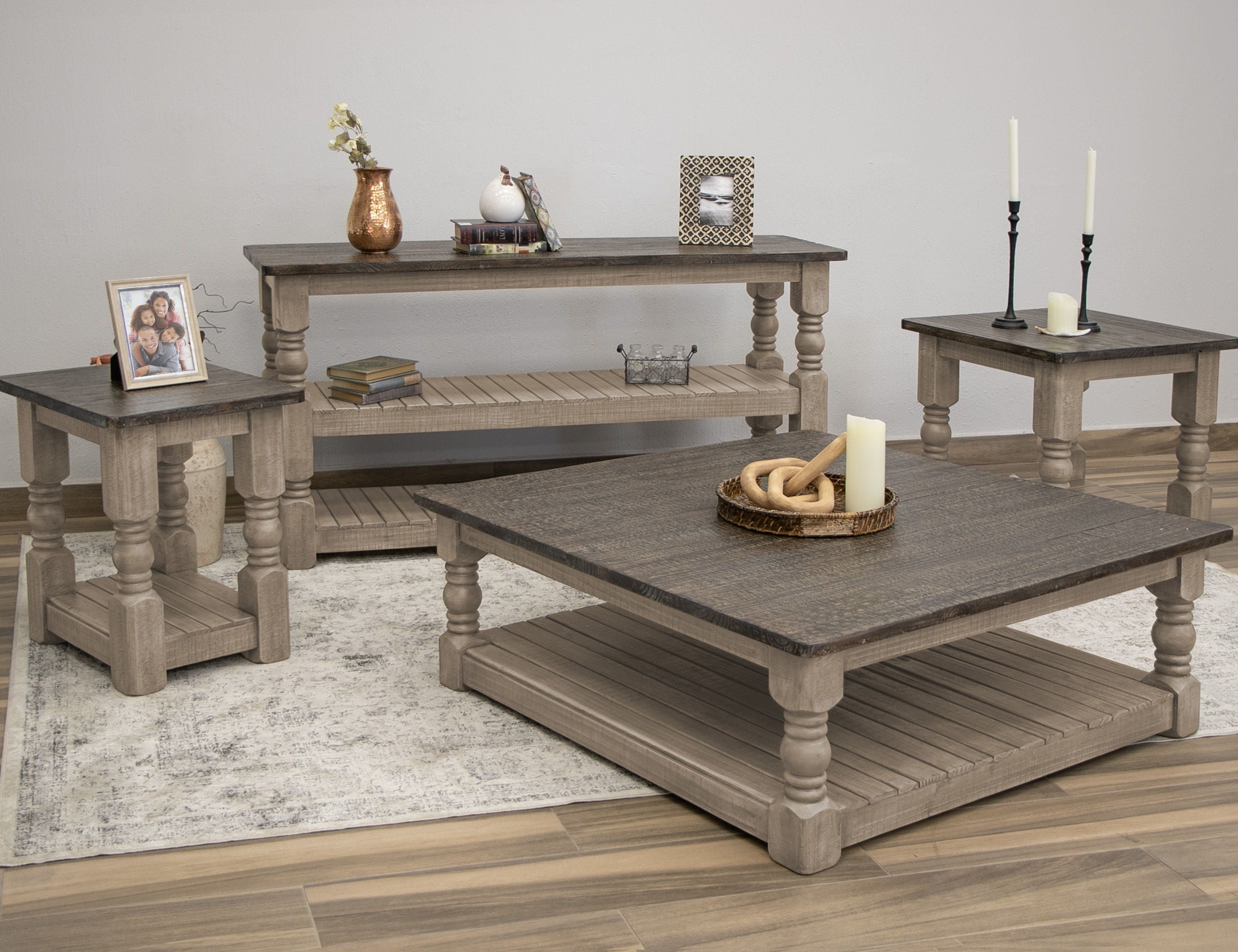 Natural Stone - Chairside Table - Taupe Brown - Premium Chair Side Tables from International Furniture Direct - Just $425! Shop now at brett interiors