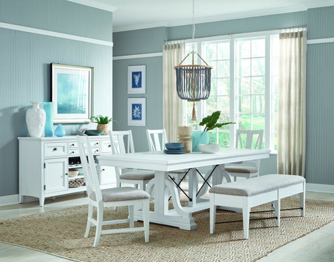 Heron Cove - Dining Side Chair With Upholstered Seat (Set of 2) - Chalk White - Premium Chair Sets from Magnussen Furniture - Just $580! Shop now at brett interiors