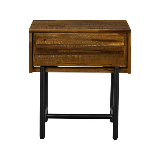 Cusco - Rustic Single Drawer Night Stand - Antique Acacia - Premium Accent Nightstands from Armen Living - Just $407.50! Shop now at brett interiors