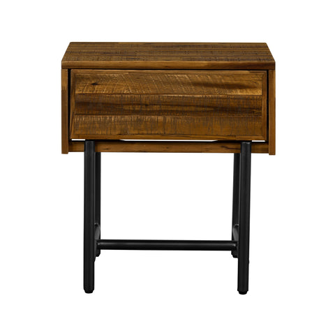 Cusco - Rustic Single Drawer Night Stand - Antique Acacia - Premium Accent Nightstands from Armen Living - Just $407.50! Shop now at brett interiors