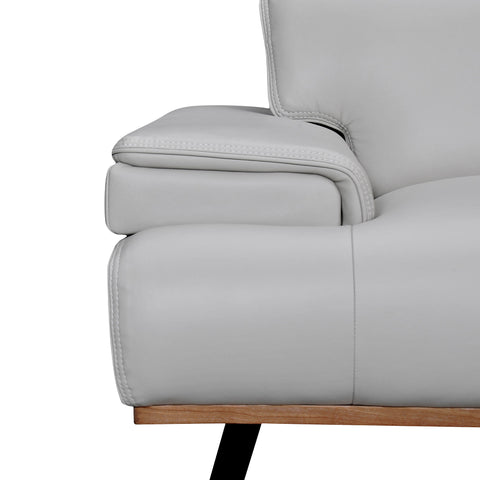 Prato - Leather Sofa - Dove Gray - Premium Stationary Sofas from Armen Living - Just $5147.50! Shop now at brett interiors