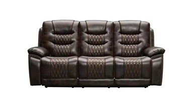 Nikko - Sofa With Dual Recliner - Two Tone Brown - Premium Reclining Sofas from New Classic - Just $997.50! Shop now at brett interiors