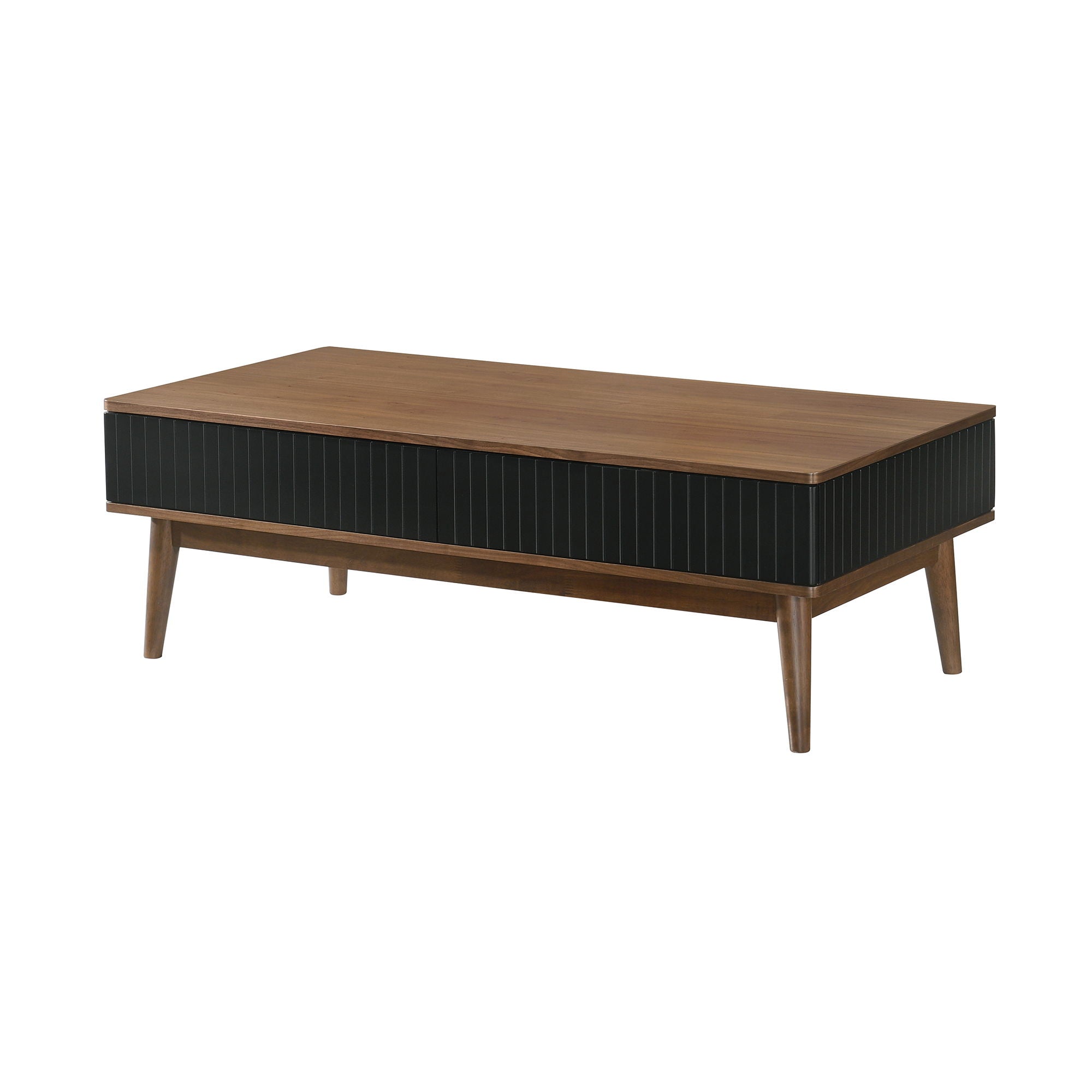 Amigo - Veneer Coffee Table - Black / Walnut - Premium Coffee Tables from Armen Living - Just $590! Shop now at brett interiors
