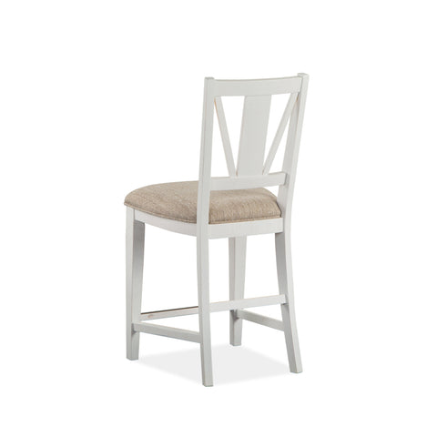 Heron Cove - Counter Chair With Upholstered Seat (Set of 2) - Chalk White - Premium Chair Sets from Magnussen Furniture - Just $605! Shop now at brett interiors