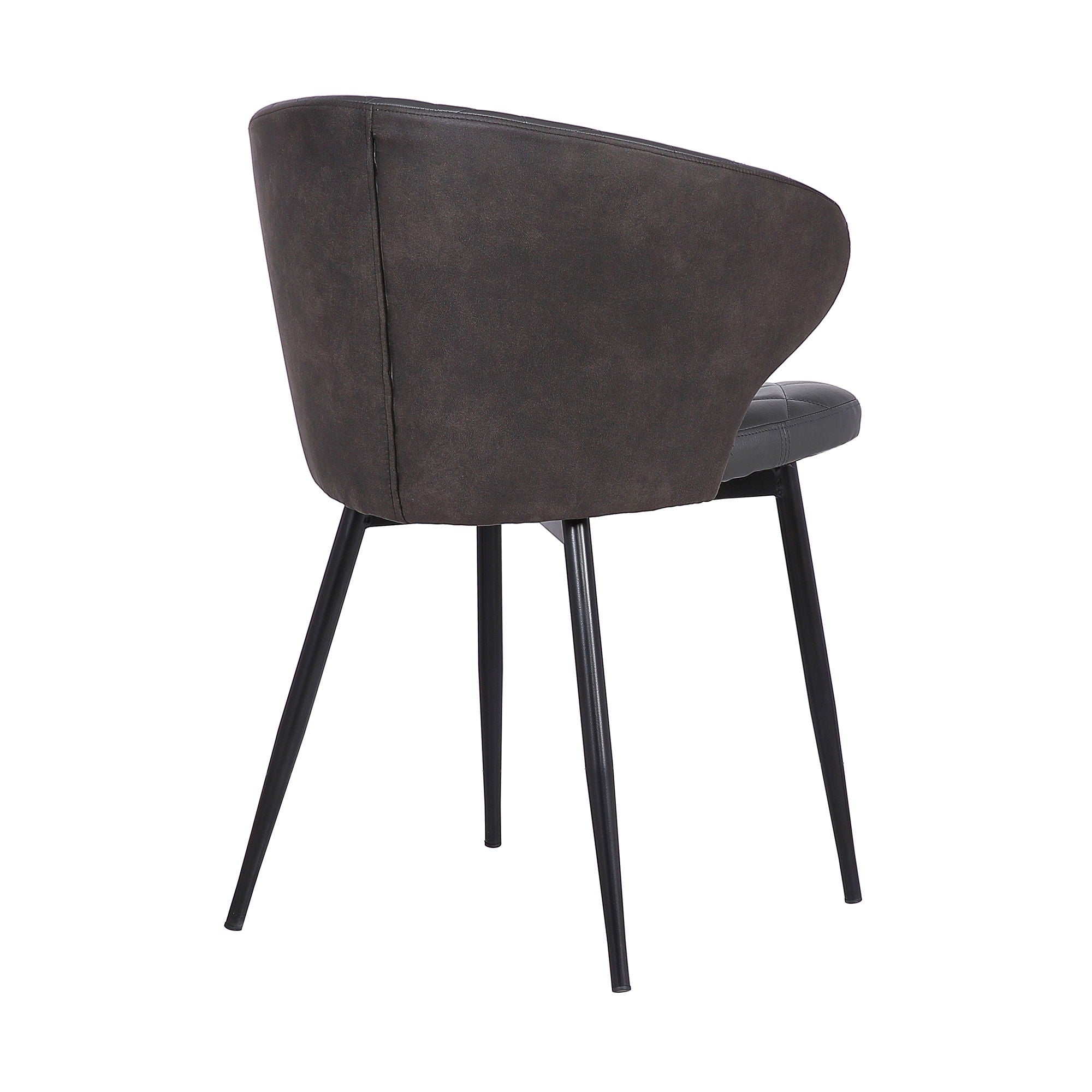 Ava - Contemporary Dining Chair - Black Powder / Gray - Premium Side Chairs from Armen Living - Just $215! Shop now at brett interiors