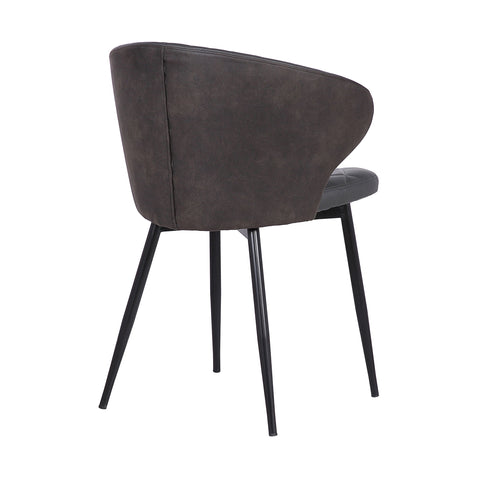 Ava - Contemporary Dining Chair - Black Powder / Gray - Premium Side Chairs from Armen Living - Just $215! Shop now at brett interiors