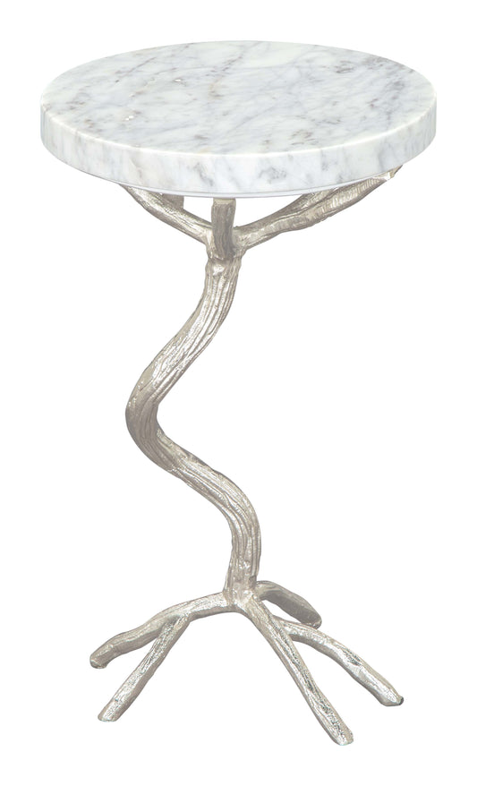 Joel - Side Table - White / Silver - Premium Chair Side Tables from Zuo Modern - Just $650! Shop now at brett interiors