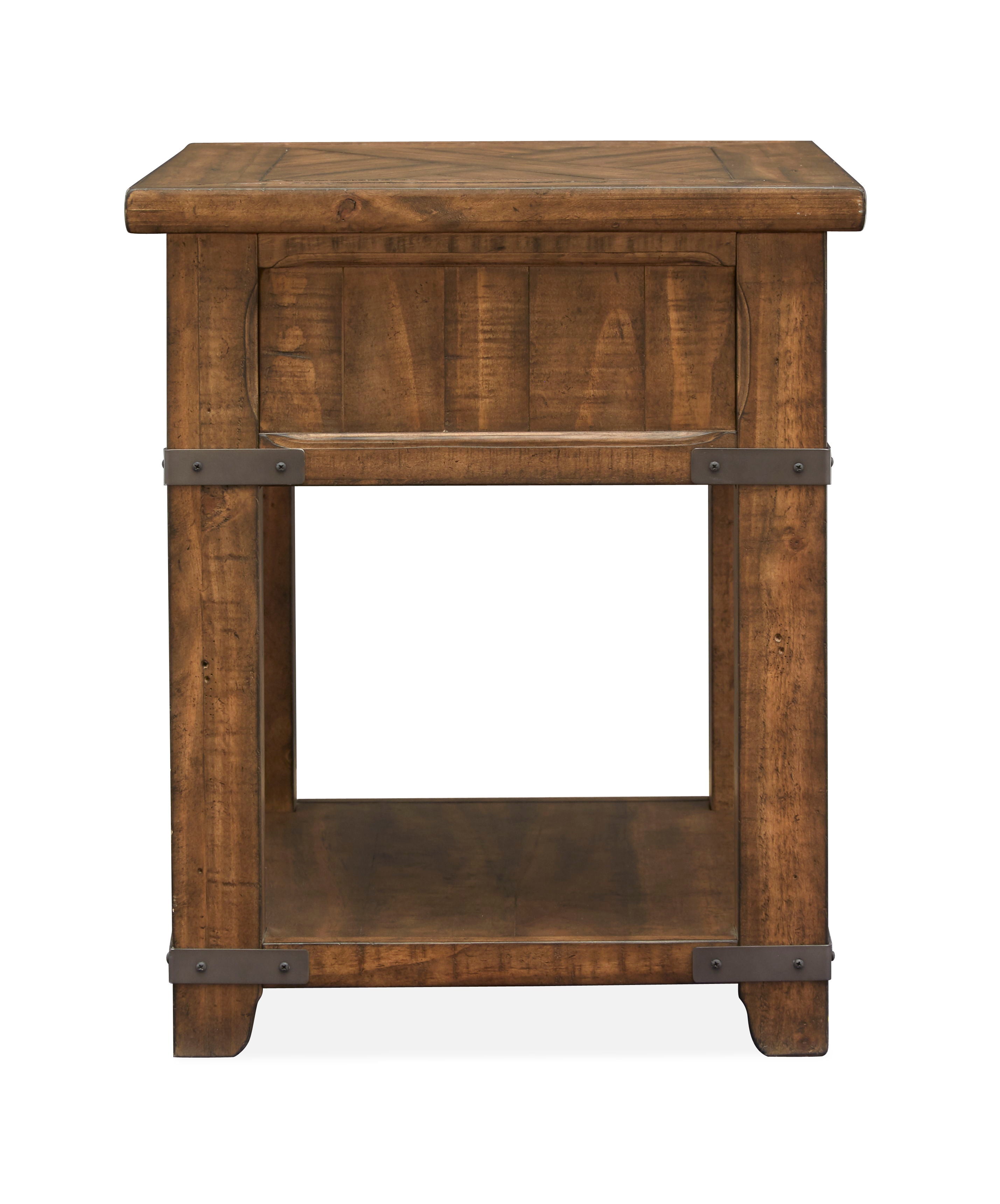 Chesterfield - Rectangular End Table - Farmhouse Timber - Premium End Tables from Magnussen Furniture - Just $625! Shop now at brett interiors
