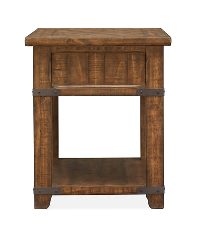 Chesterfield - Rectangular End Table - Farmhouse Timber - Premium End Tables from Magnussen Furniture - Just $625! Shop now at brett interiors