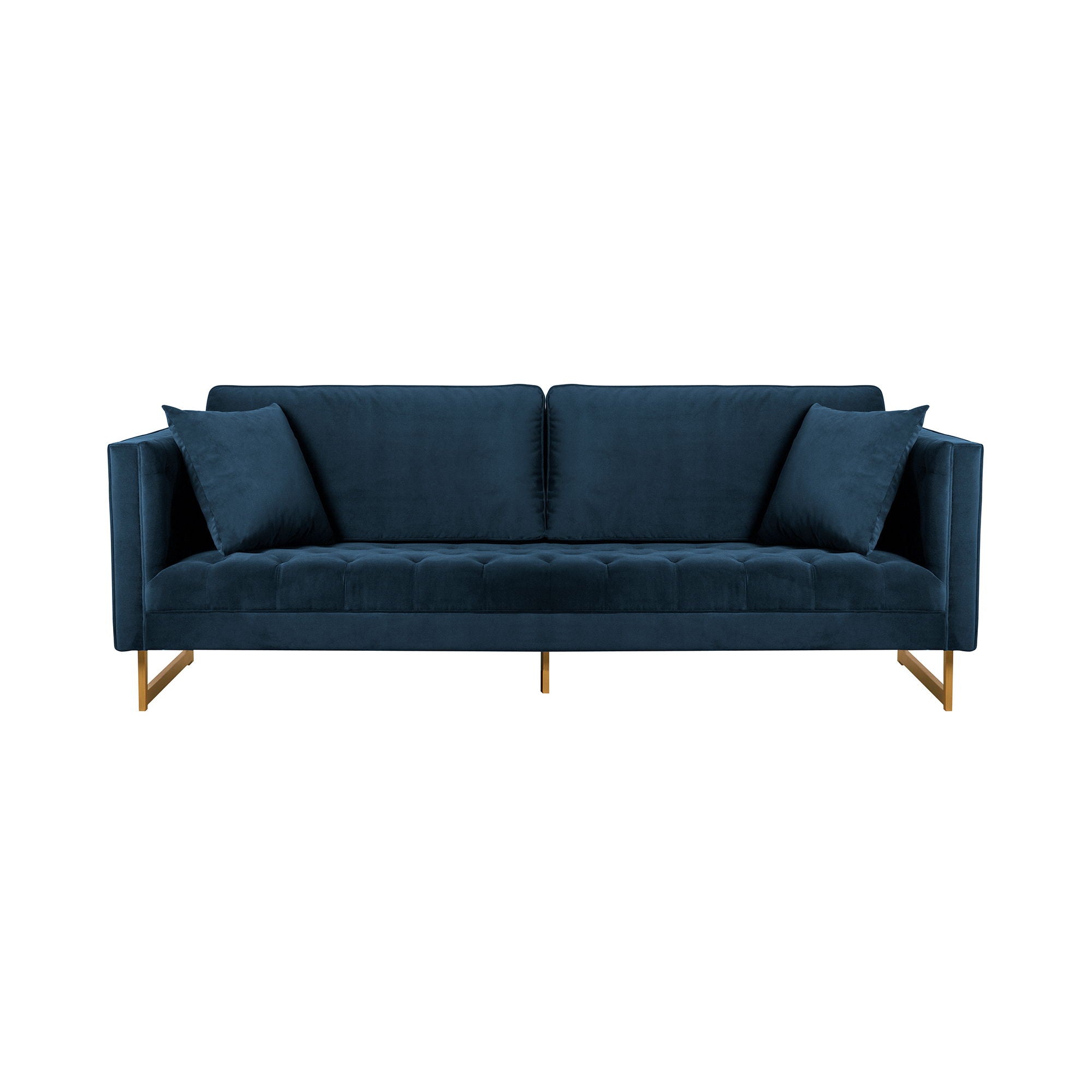 Lenox - Modern Sofa With Brass Legs - Premium Stationary Sofas from Armen Living - Just $2185! Shop now at brett interiors