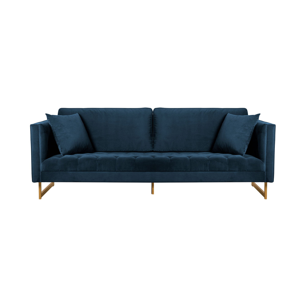 Lenox - Modern Sofa With Brass Legs - Premium Stationary Sofas from Armen Living - Just $2185! Shop now at brett interiors