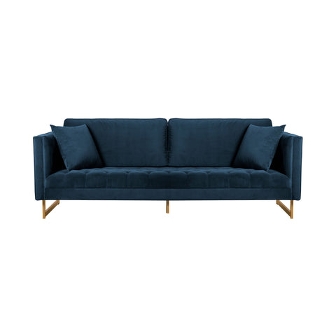 Lenox - Modern Sofa With Brass Legs - Premium Stationary Sofas from Armen Living - Just $2185! Shop now at brett interiors