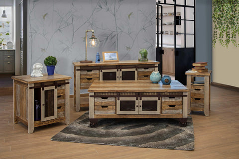 Antique - Cocktail Table With 8 Drawers / 4 Doors - Multicolor - Premium Cocktail Tables from International Furniture Direct - Just $932.50! Shop now at brett interiors