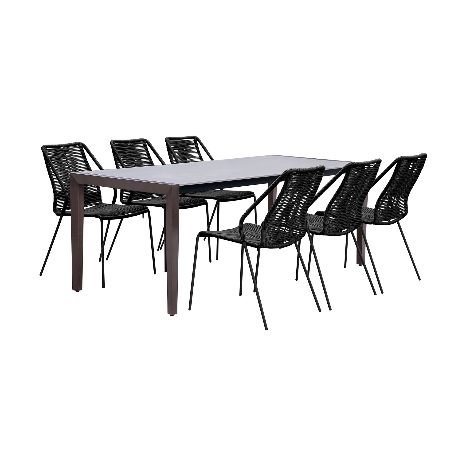 Fineline And Clip - Indoor / Outdoor Dining Set - Premium 7 Piece Outdoor Sets from Armen Living - Just $1672.50! Shop now at brett interiors