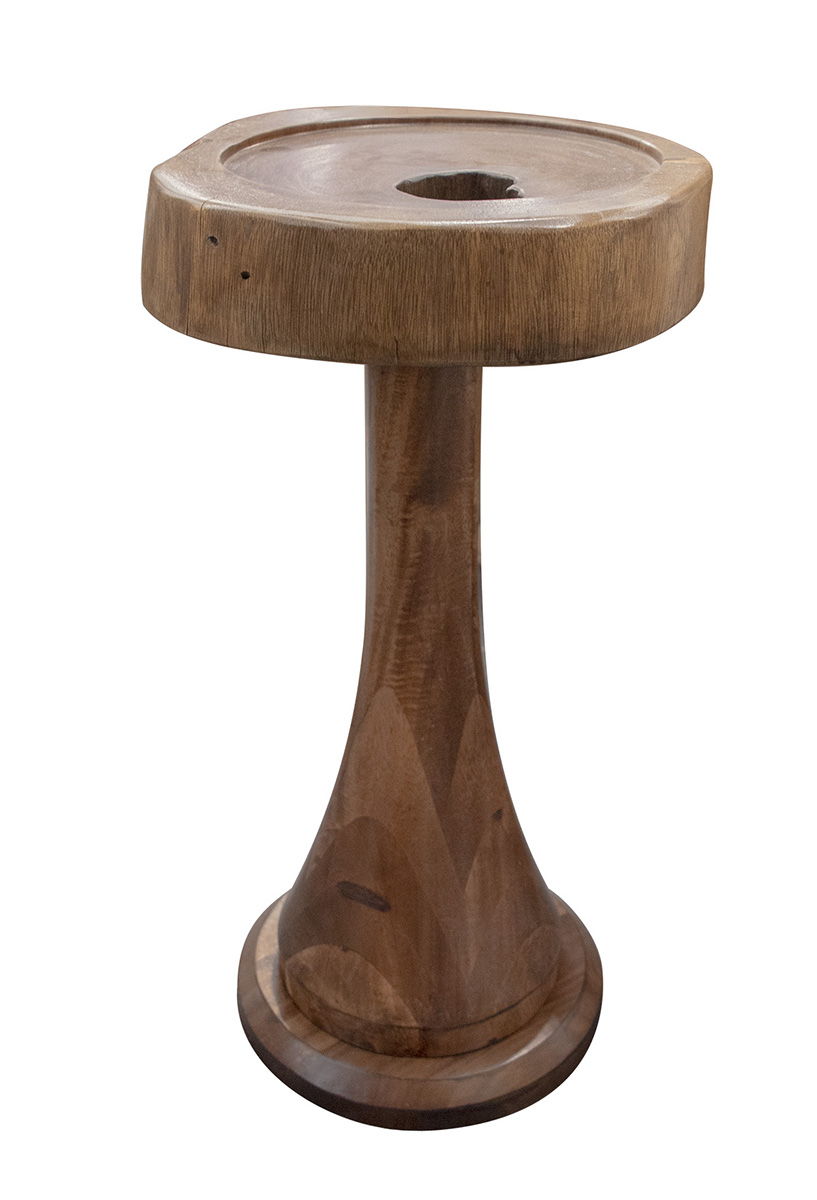 Vivo - Martini Table With Wooden Base - Natural Two Tone - Premium Side Tables from International Furniture Direct - Just $495! Shop now at brett interiors