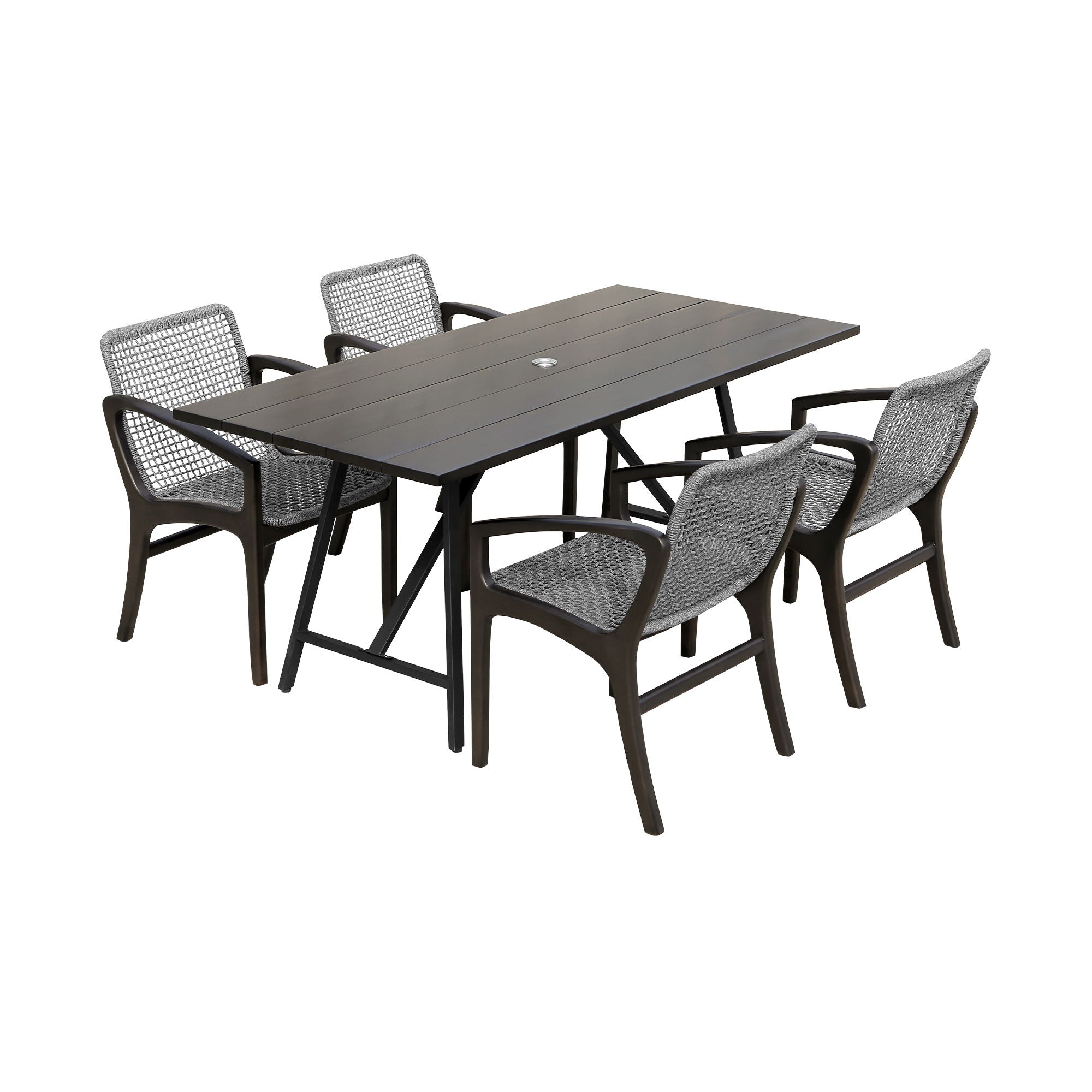 Frinton And Brighton - Outdoor Patio Dining Set - Premium 5 Piece Outdoor Sets from Armen Living - Just $3822.50! Shop now at brett interiors