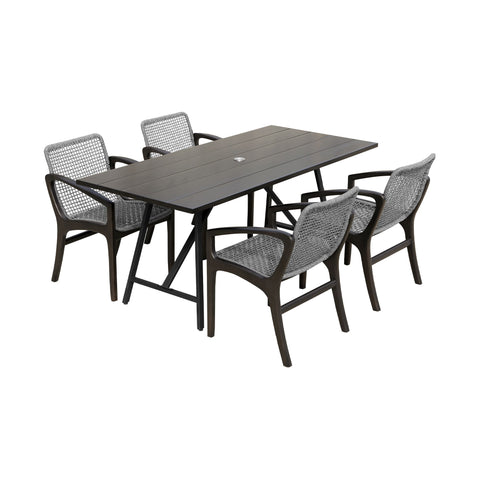 Frinton And Brighton - Outdoor Patio Dining Set - Premium 5 Piece Outdoor Sets from Armen Living - Just $3822.50! Shop now at brett interiors