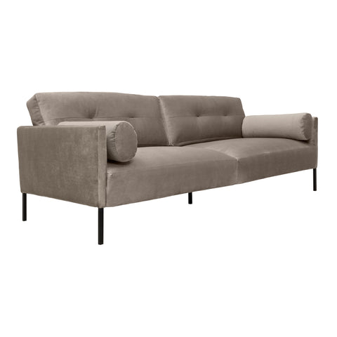 Michalina - 84" Fabric Sofa With Black Metal Legs - Premium Stationary Sofas from Armen Living - Just $1932.50! Shop now at brett interiors