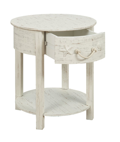 Sanibel - One Drawer Accent Table - White Rub - Premium Accent Tables from Coast2Coast Home - Just $660! Shop now at brett interiors