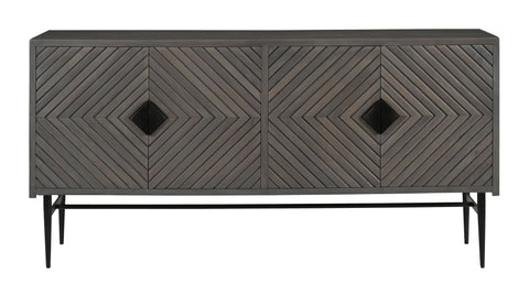 Umbriel - Four Door Credenza - Gray / Black - Premium Credenzas from Coast2Coast Home - Just $4125! Shop now at brett interiors