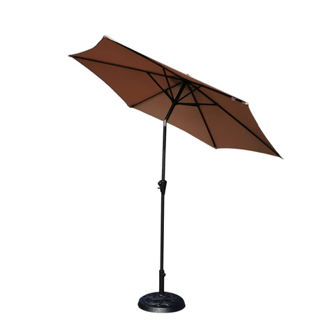 8.8' Outdoor Aluminum Patio Umbrella, Market Umbrella With 33 Pounds Round Resin Umbrella Base Lift - Premium Umbrellas & Canopies from Gather Craft - Just $203! Shop now at brett interiors