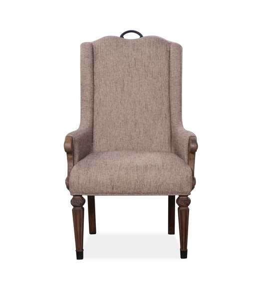 Durango - Wood Upholstered Host Arm Chair (Set of 2) - Willadeene Brown - Premium Chair Sets from Magnussen Furniture - Just $1275! Shop now at brett interiors