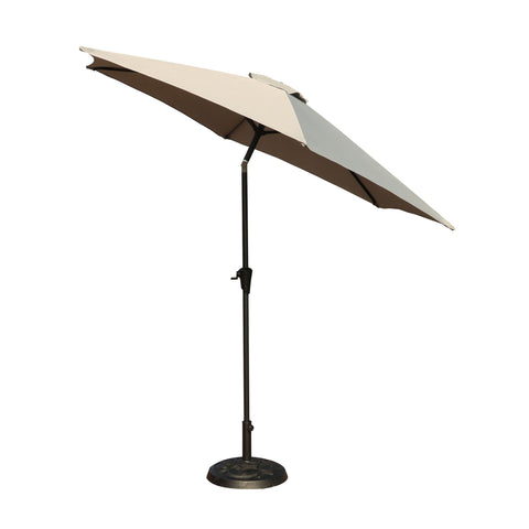8.8' Outdoor Aluminum Patio Umbrella, Market Umbrella With 33 Pounds Round Resin Umbrella Base Lift - Premium Umbrellas & Canopies from Gather Craft - Just $203! Shop now at brett interiors