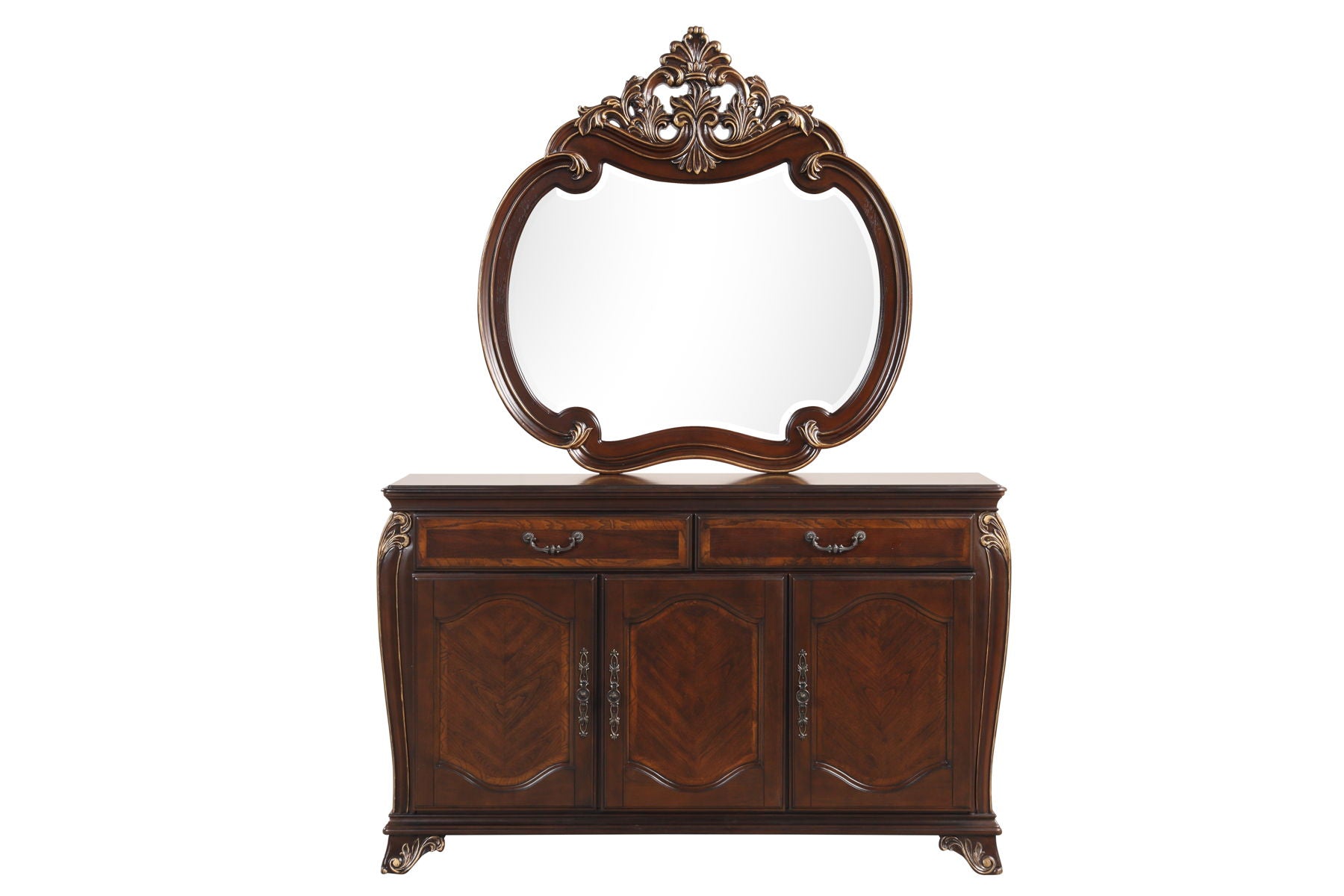 Montecito - Buffet Mirror - Cherry - Premium Dining Room Mirrors from New Classic - Just $325! Shop now at brett interiors