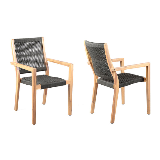 Madsen - Outdoor Dining Chairs (Set of 2) - Premium Chair Sets from Armen Living - Just $880! Shop now at brett interiors