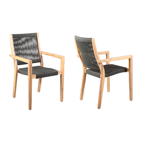 Madsen - Outdoor Dining Chairs (Set of 2) - Premium Chair Sets from Armen Living - Just $880! Shop now at brett interiors