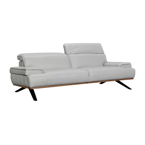 Prato - Leather Sofa - Dove Gray - Premium Stationary Sofas from Armen Living - Just $5147.50! Shop now at brett interiors