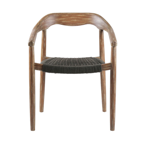 Escondido Santo - Outdoor Patio 5 Piece Round Dining Set - Eucalyptus / Charcoal - Premium 5 Piece Outdoor Sets from Armen Living - Just $3472.50! Shop now at brett interiors