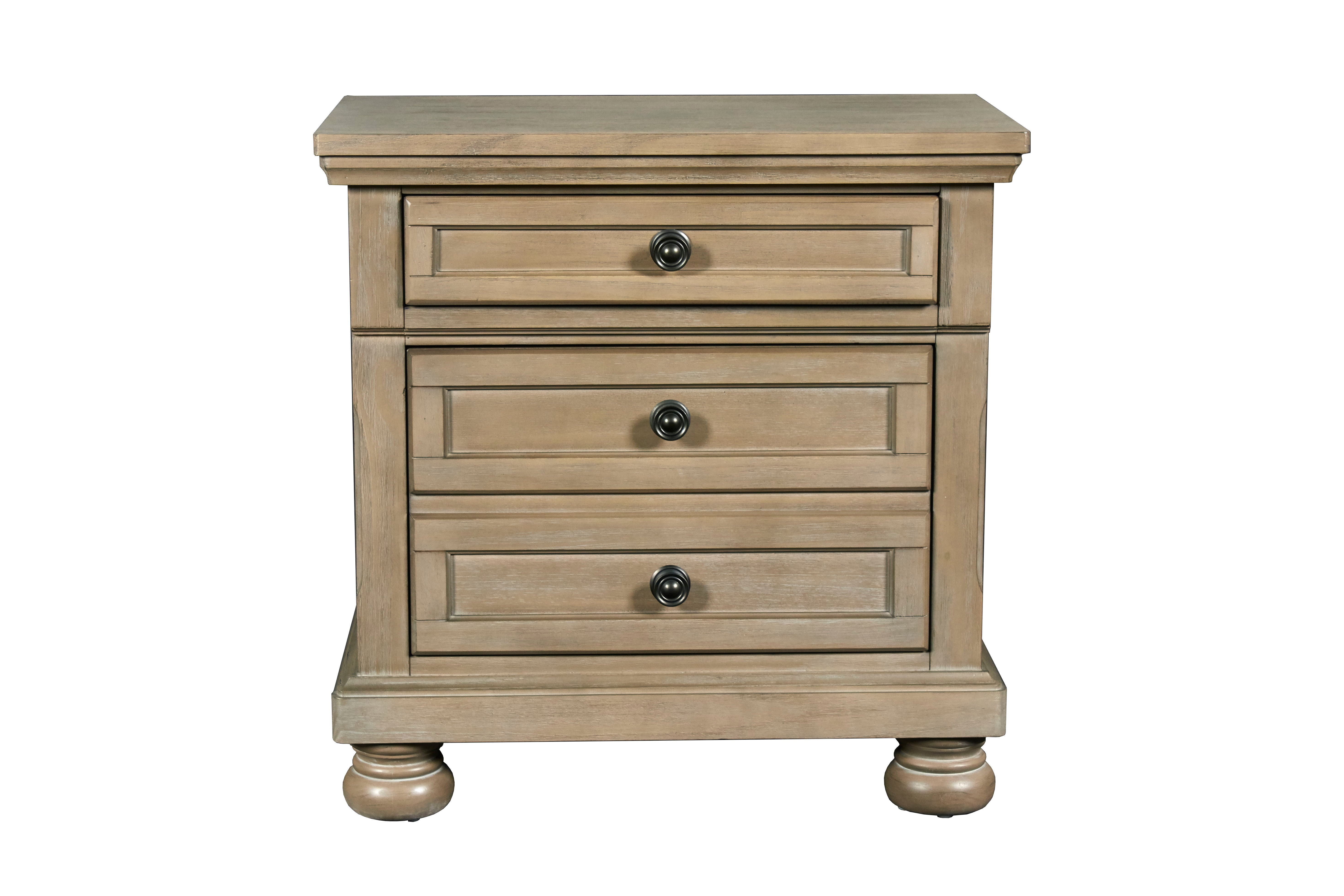 Allegra - Nightstand - Pewter - Premium Accent Nightstands from New Classic - Just $400! Shop now at brett interiors