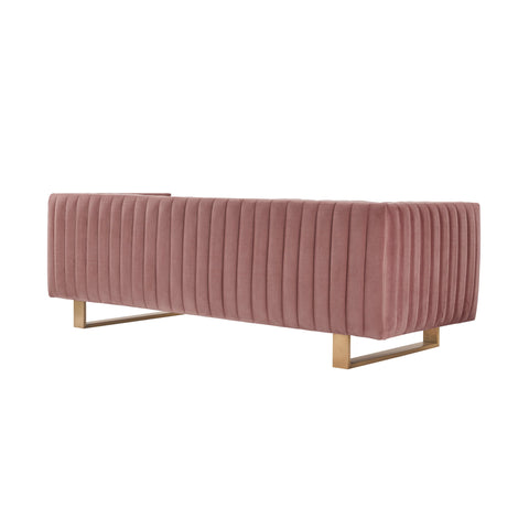 Delilah - Velvet Square Arm Sofa - Premium Stationary Sofas from Armen Living - Just $1517.50! Shop now at brett interiors