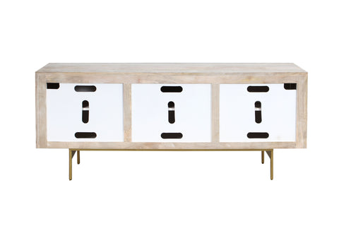 Crossings - Illusion Console - White Washed Natural - Premium TV Stands from Parker House - Just $1572.50! Shop now at brett interiors