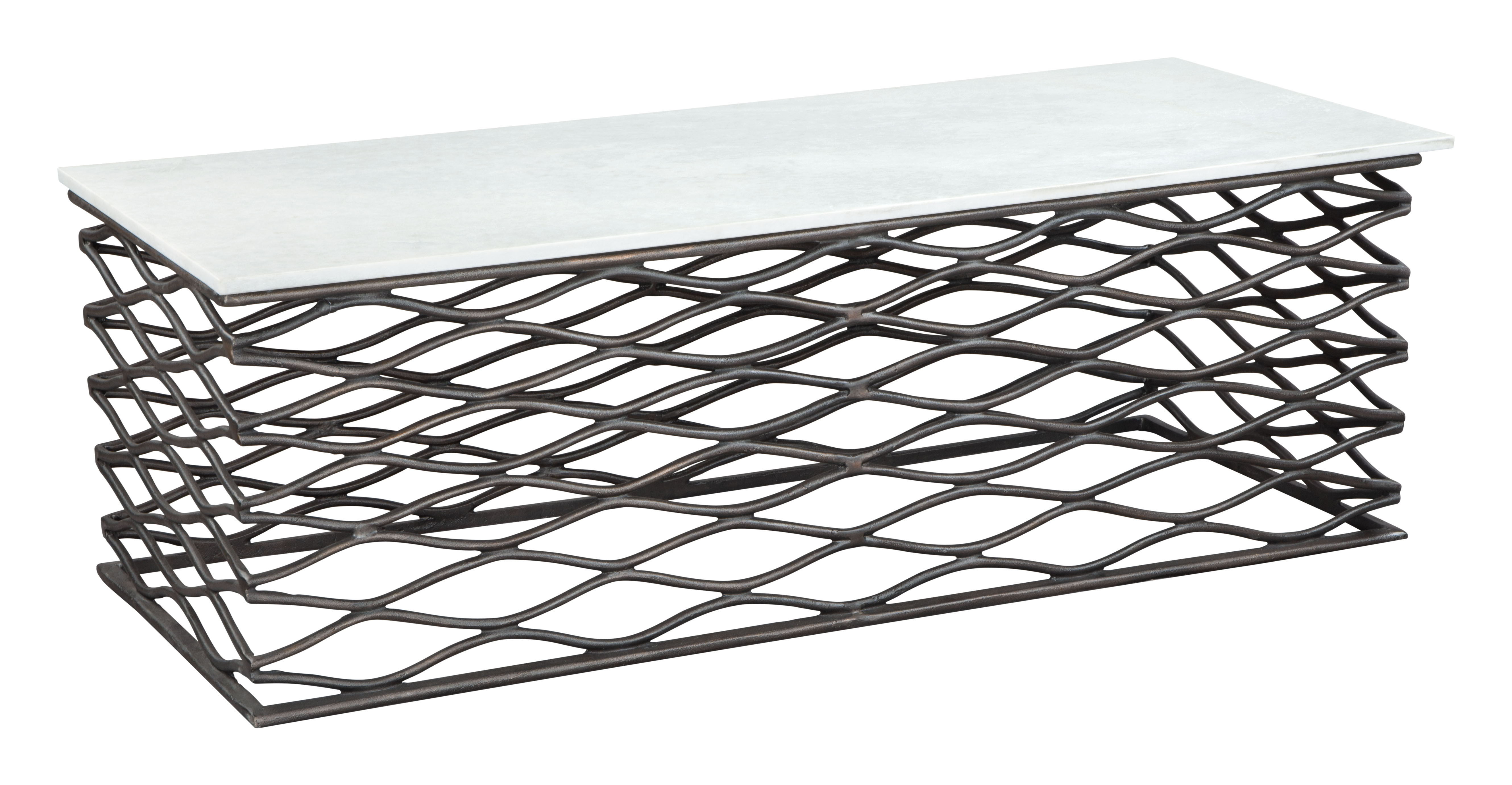 Duchess - Coffee Table - White / Antique Bronze - Premium Coffee Tables from Zuo Modern - Just $2500! Shop now at brett interiors