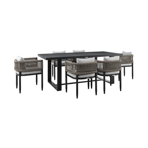 Alegria - Outdoor Patio Dining Table Set With Cushions - Premium 5 Piece Outdoor Sets from Armen Living - Just $4502.50! Shop now at brett interiors