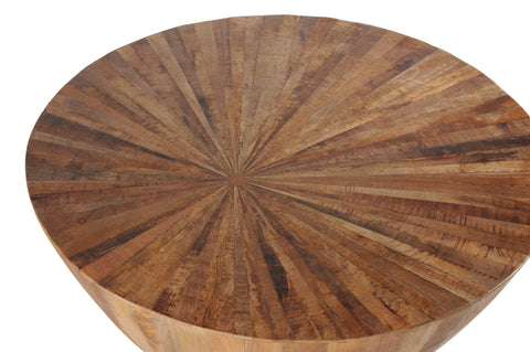 Del Sol - Solid Wood Table With Offset Sunburst Patterned Top - Premium Cocktail Tables from Coast2Coast Home - Just $1237.50! Shop now at brett interiors