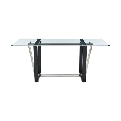 Kai Anastasia - Rectangular Glass Dining Table Set - Brushed Base - Premium 5 Piece Dining Room Sets from Armen Living - Just $3065! Shop now at brett interiors