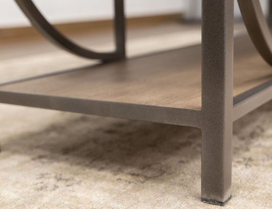 Zandria - Chairside Table - Peanut - Premium Chair Side Tables from International Furniture Direct - Just $275! Shop now at brett interiors