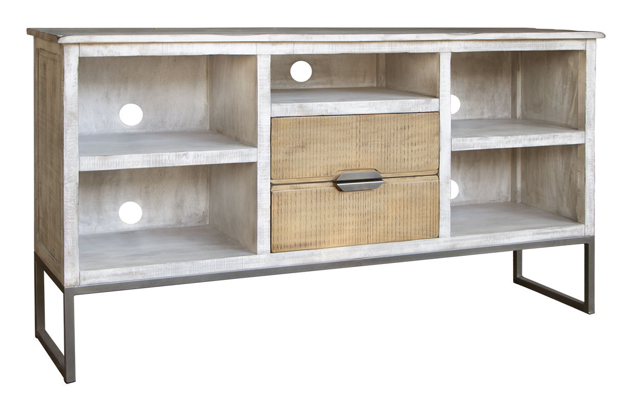 Mita - TV Stand / Console - Honey Brown / Light Gray - Premium TV Stands from International Furniture Direct - Just $837.50! Shop now at brett interiors