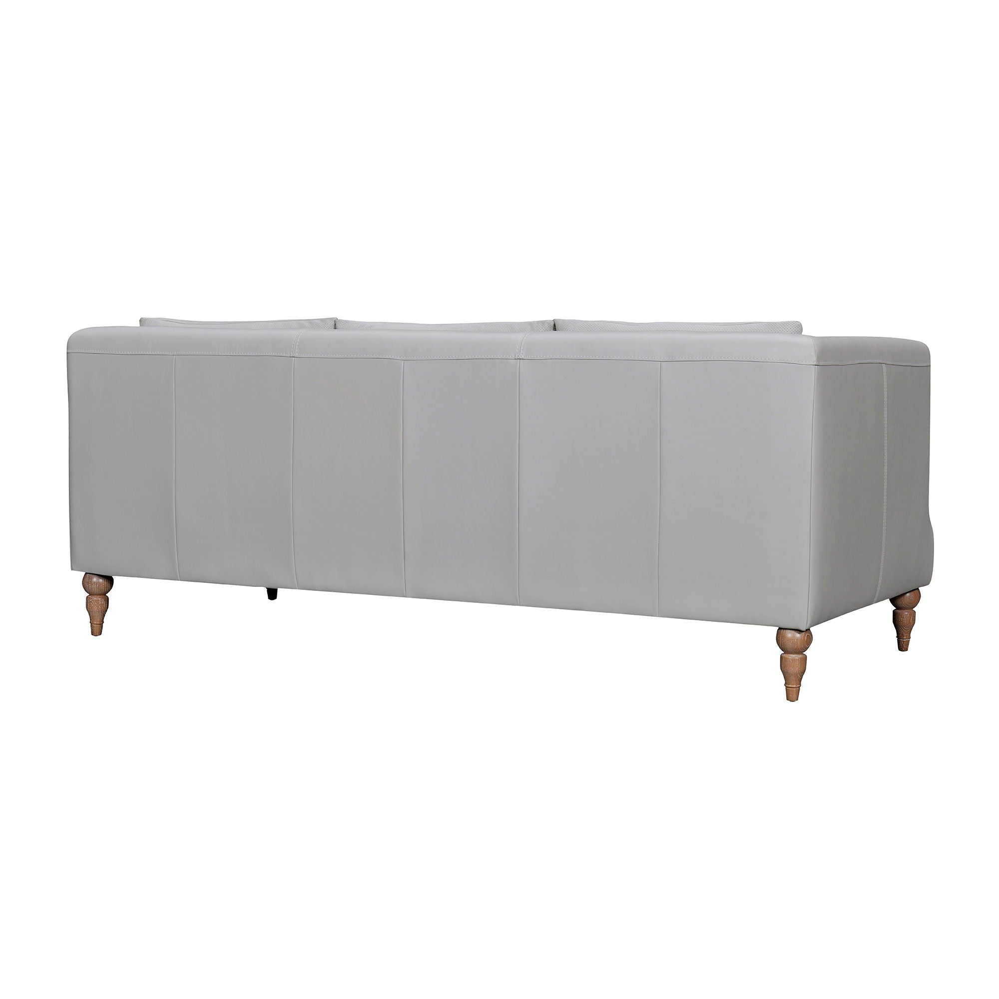 Vincenza - 85" Leather Sofa - Premium Stationary Sofas from Armen Living - Just $3940! Shop now at brett interiors