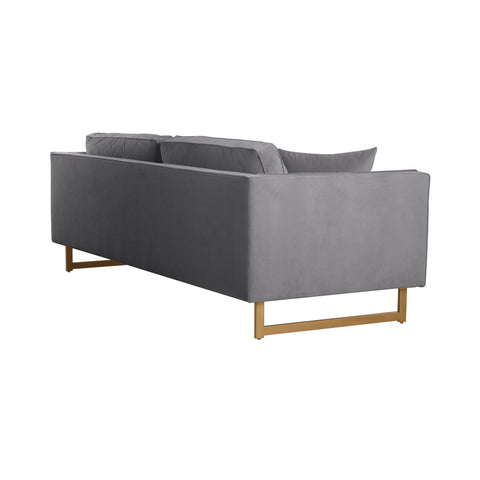 Lenox - Modern Sofa With Brass Legs - Premium Stationary Sofas from Armen Living - Just $2185! Shop now at brett interiors