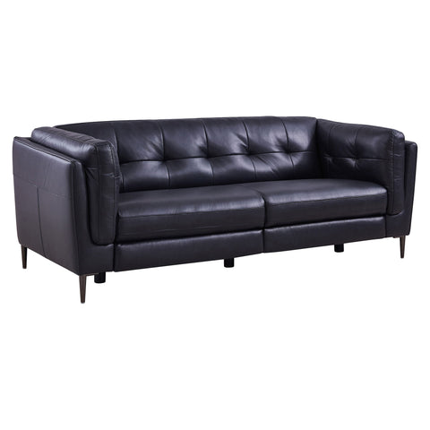 Primrose - Contemporary Sofa - Dark Metal / Navy - Premium Stationary Sofas from Armen Living - Just $3717.50! Shop now at brett interiors