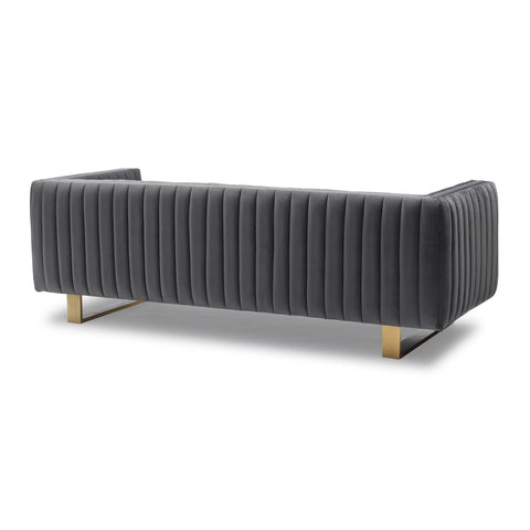 Delilah - Velvet Square Arm Sofa - Premium Stationary Sofas from Armen Living - Just $1517.50! Shop now at brett interiors
