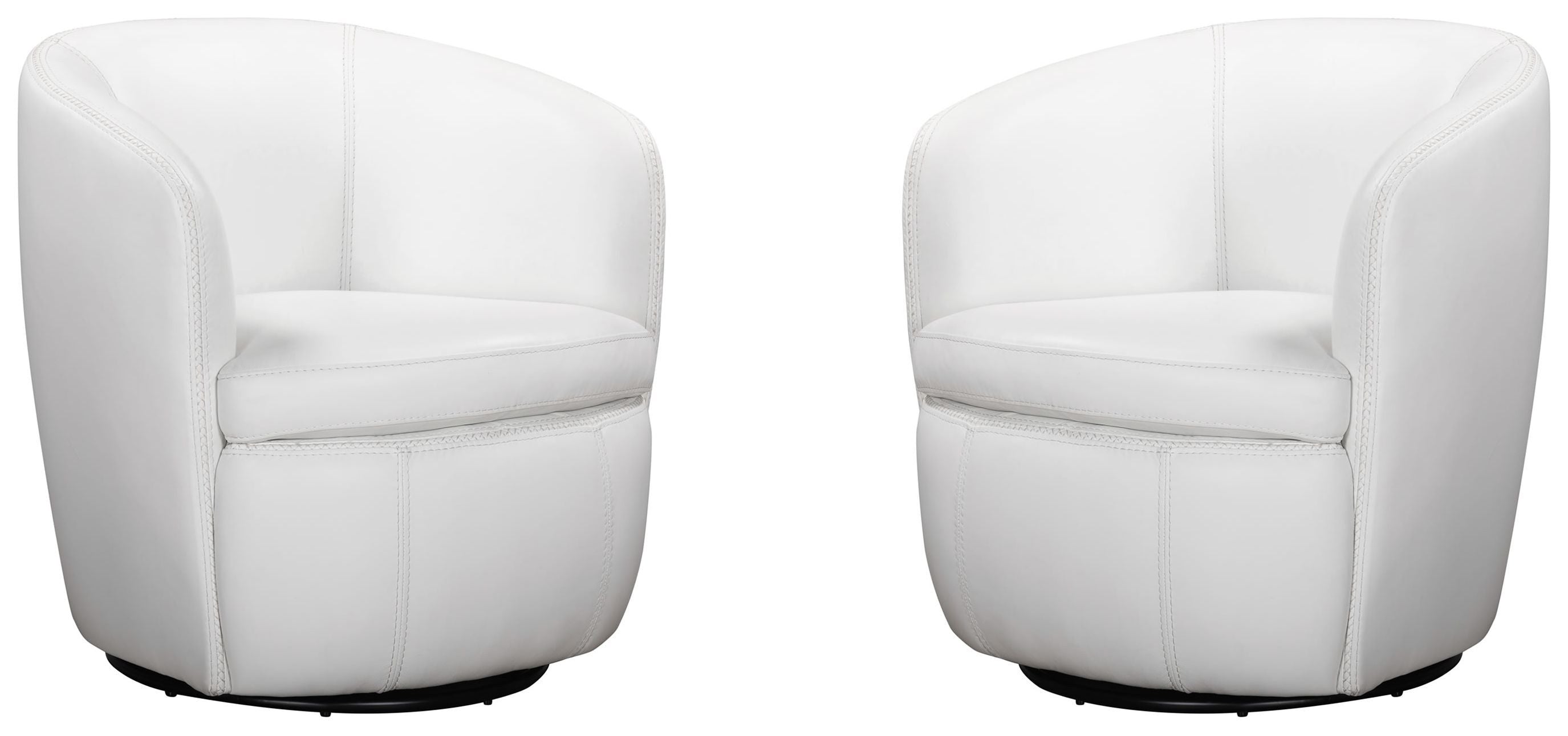 Barolo - 100% Italian Leather Swivel Club Chair (Set of 2) - Premium Chair Sets from Parker Living - Just $1095! Shop now at brett interiors