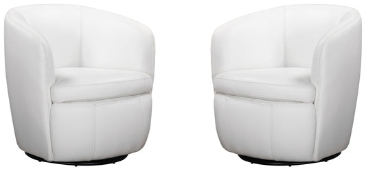 Barolo - 100% Italian Leather Swivel Club Chair (Set of 2) - Premium Chair Sets from Parker Living - Just $1095! Shop now at brett interiors