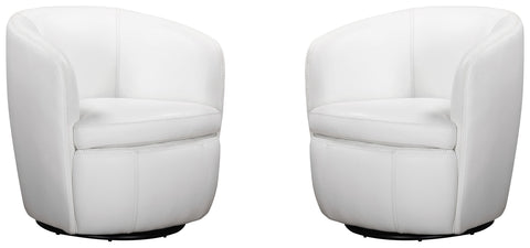 Barolo - 100% Italian Leather Swivel Club Chair (Set of 2) - Premium Chair Sets from Parker Living - Just $1095! Shop now at brett interiors