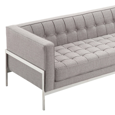 Andre - Contemporary Sofa - Gray Tweed - Premium Stationary Sofas from Armen Living - Just $2217.50! Shop now at brett interiors